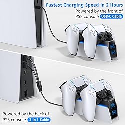 OIVO PS5 Controller Charger, 2H Fast Charger with 2