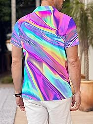LuckLemocor Hawaiian Shirt for Men Beach Button