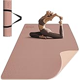 Large Yoga Mat (6'x 4') - Extra Long and Wide Workout Mat for Men and Women,Non-Slip POE 0.32''/0.4'' Thick Fitness Mat, Eco-Friendly, Thick Wide Exercise Mat for Home Workouts,Ideal for Yoga and Pilates.
