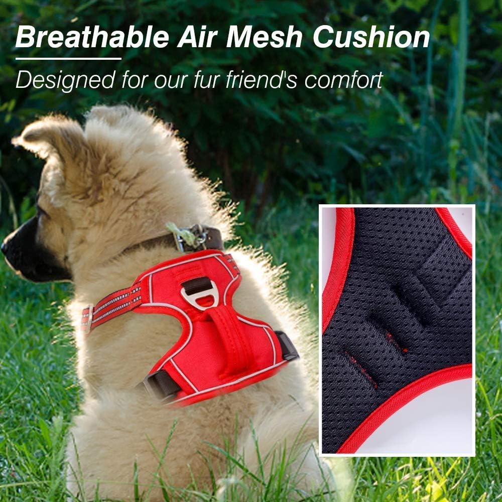 Funfox Dog Harness for Large Dogs No Pull Pet Vest Adjustable with Vertical Handle & Front Clip - Image 3