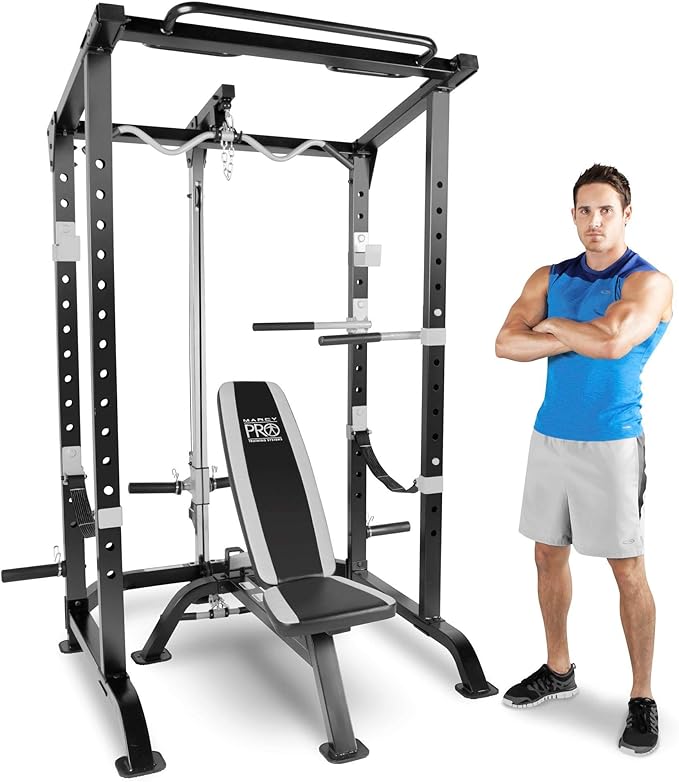 Impex marcy pro, full cage & weight bench, total body workout system, personal home gym
