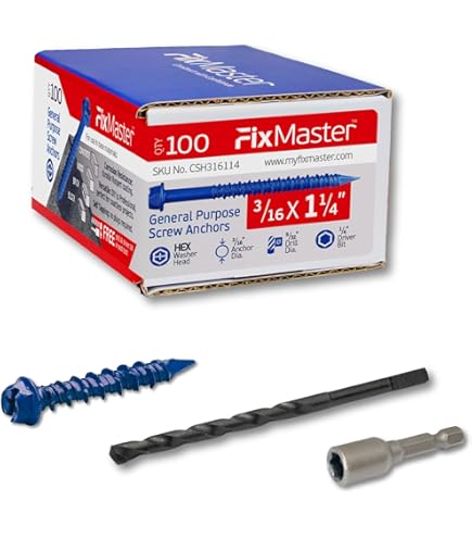 Amazon.com: ITW 24326 Tapcon Maxiset 1/4 in. x 2-1/4 in. Hex