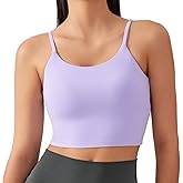 Lemedy Women Padded Sports Bra Molded Cup Fitness Workout Running Shirts Yoga Tank Top