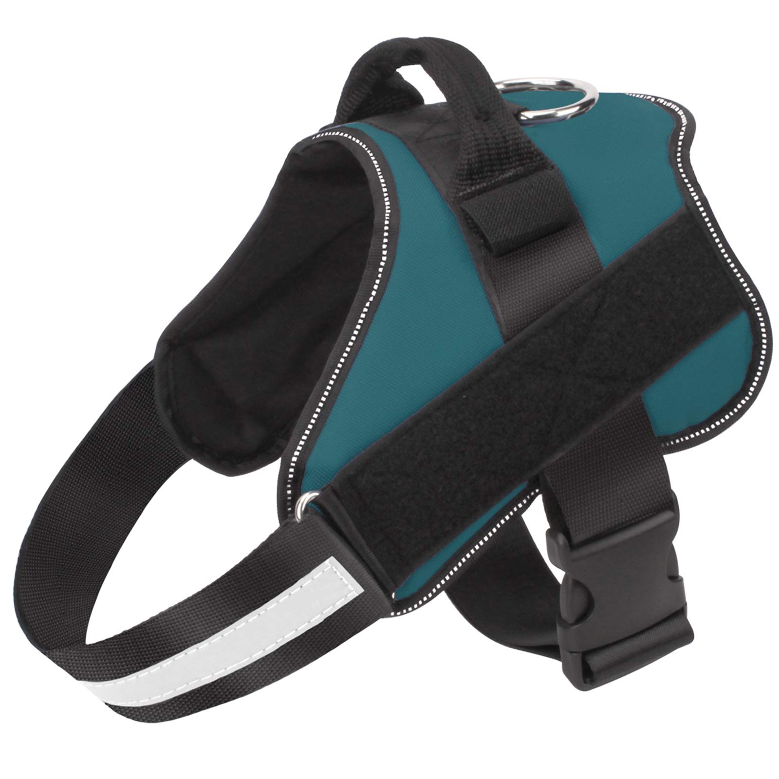 Photo 1 of Bolux Dog Harness, No-Pull Reflective Dog Vest, Breathable Adjustable Pet Harness with Handle for Outdoor Walking - No More Pulling, Tugging or Choking (Turquoise, L)