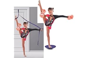 ARTAN BALANCE Dance, Cheerleading and Figureskating Trainer Stretching and Balance, 2 Pc. Set, Stretching, Disc Core Board and Flexibility Equipment Strap for Dance, Gymnastics, Turning, Stunt