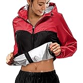Junlan Sauna Suit for Women Sweat Jacket Gym Workout Vest Sweat Suits for Women