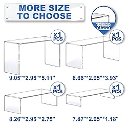 Aheroi Display Risers, 4 Pcs Acrylic Riser Display
