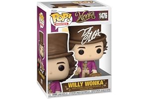 HOFSM.COM HALL OF FAME SPORTS MEMORABILIA Timothee Chalamet Willy Wonka With Briefcase #1476 Facsimile Signed Reprint Laser Autographed Funko POP! Movies Chocolate Factory Figurine with Protector Case