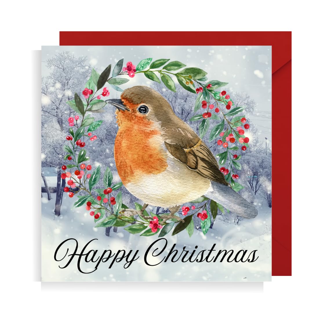 Second Ave Robin Pack of 10 Christmas Xmas Christian Religious Holiday Festive Greetings Cards