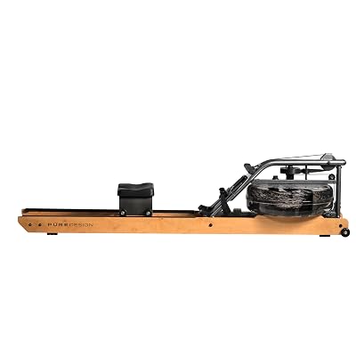 Indoor Rowing Machine - Valor with Dual Rails with Steel Frame, Water Flywheel, and VR2 Monitor