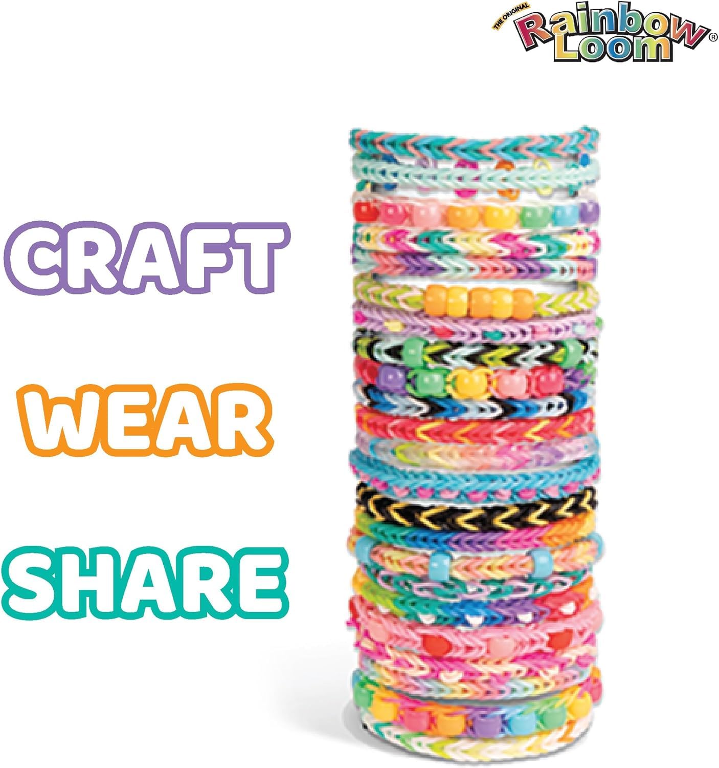 Rainbow Loom: 9,000 Bands AutoLoom Creation Case with 50 Beads & 3 Sticker Sheets – DIY Bracelet & Jewelry Making Kit for Kids 7+