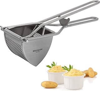 Westmark Kartoffelpresse, Mit Rund-Lochung, Rostfreier Edelstahl, Länge: 30 cm, Triangel, Silber, 61262260