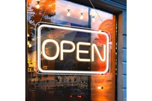 Open Signs for Business, COB Chip LED Neon Open Sign, 16"x 9" Bright Electric Light Up Open Signs with ON/OFF Switch for Bars