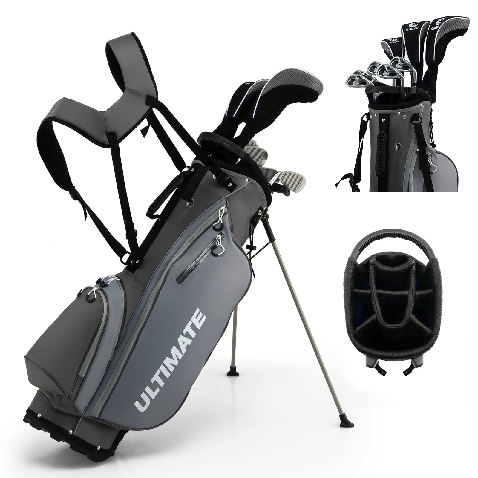 Tangkula 9/10 Pieces Men's Complete Golf Clubs Set