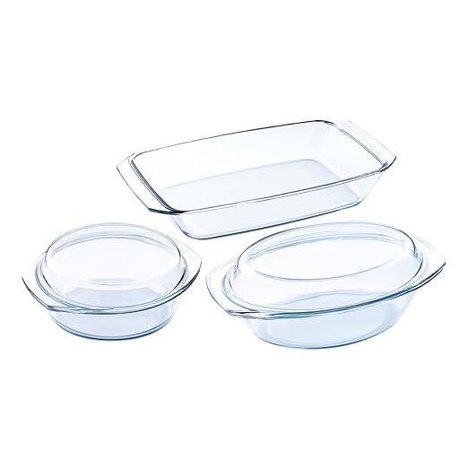 Kaiserhoff - Juego de 5 fuentes para horno (redondas y cuadradas ...