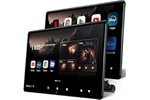SEVENTOUR 15.6 inch 4K Android.13 Car TV Headrest Monitor for Cars Back seat Rear Entertainment System, Support Phone Wireless Mirror Link Touch Screen,with WiFi/Bluetooth/HDMI/USB/Video Player (4G+64G(2*PCs))