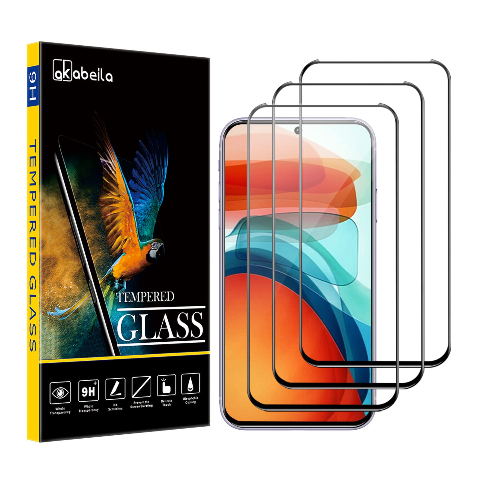 AKABEILA [3 Pack] Screen Protector for Xiaomi Poco F4 GT 5G Tempered Glass Protective Film 9H Hardness Case Friendly Anti Scratch Bubble Free