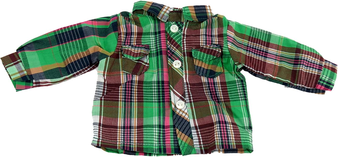 Amazon American Fashion World 男児用格子柄長袖シャツ アメリカンガールドールなどの18インチの人形用 373 フィギュア ドール 通販