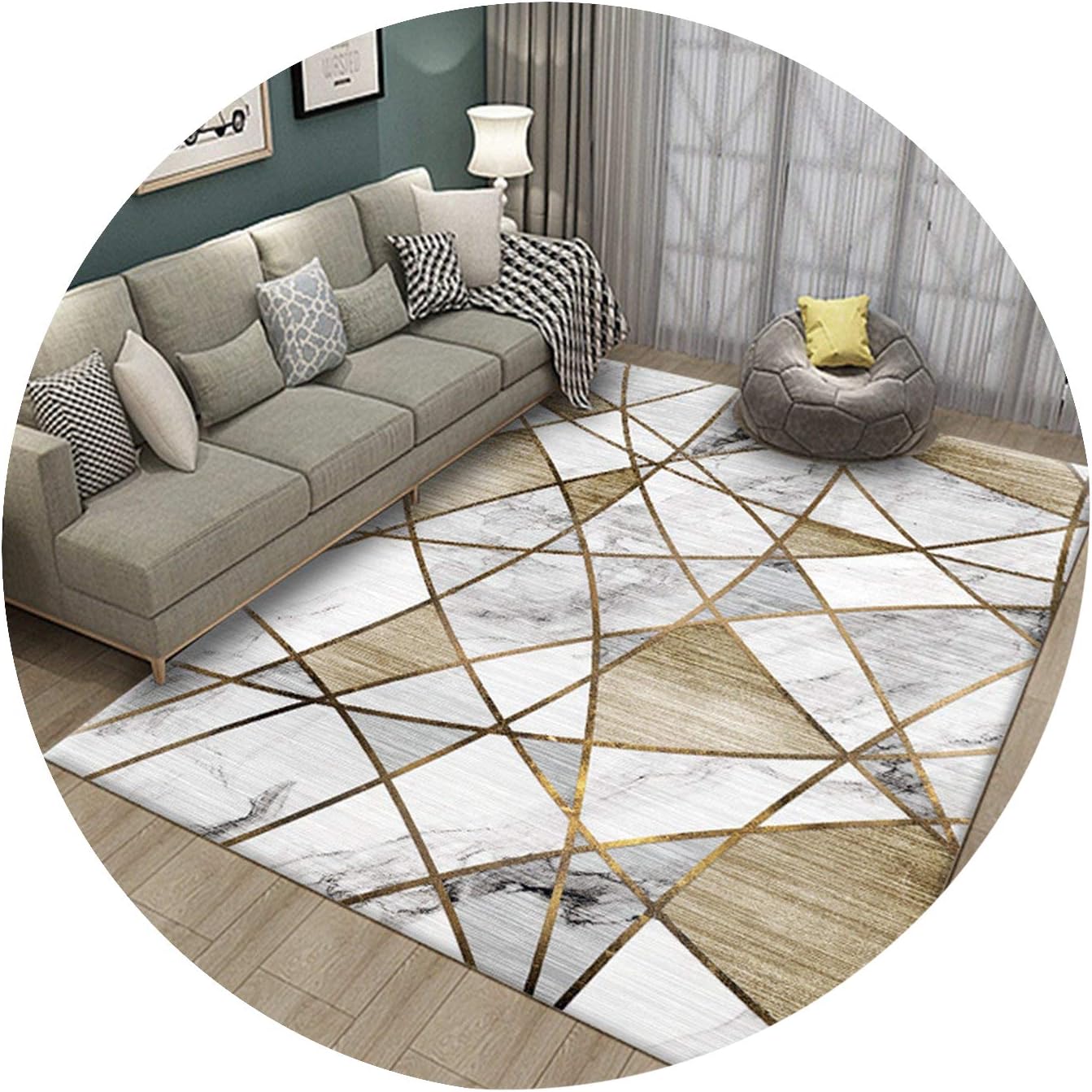 Nordic Marble Carpet for Living Room 