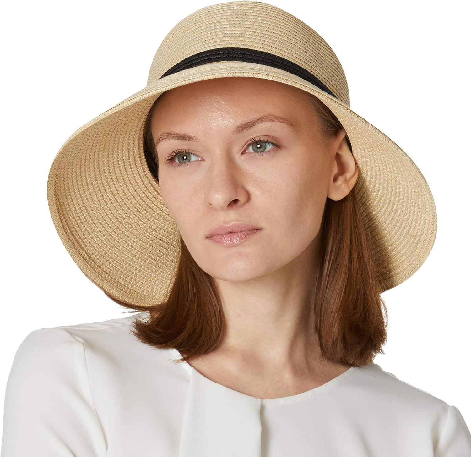HIKARO Amazon Brand Packable Beach Sun Hat for Womens SPF UPF 50+ Wide