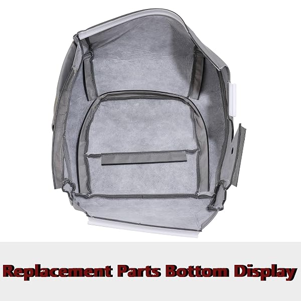 SECOSAUTOPARTS GRAY FRONT DRIVER & PASSENGER SIDE BOTTOM & TOP MICROFIBER LEATHER REPLACEMENT SEAT COVER COMPATIBLE WITH LEXUS LX 470 1998 1999 2000 2001 2002 2003 2004 2005 2006 2007