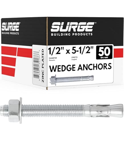 Boîte De 25 Chevilles D'ancrage Powers 5/8 X 6 Pouces - Acier, Neuf Sans Rondelles