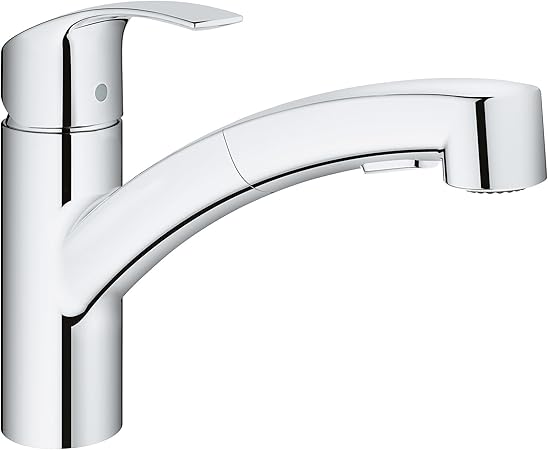 Grohe 30306000 Eurosmart Single Handle Kitchen Faucet Starlight