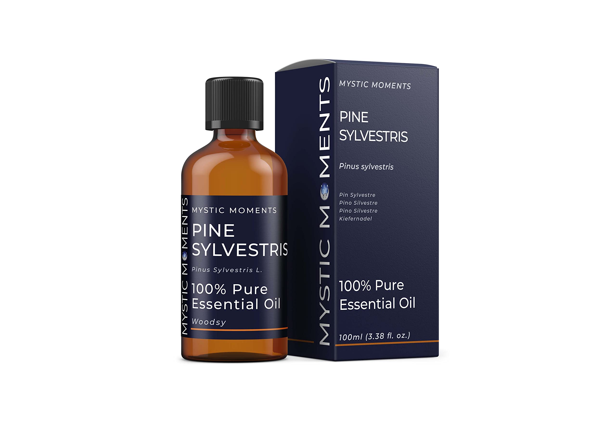 Mystic Moments | Pine Sylvestris Essential Oil (Pinus sylvestris) 100ml | Fresh Crisp Forest Aroma for Clearing Aromatherapy & Revitalising Diffuser Blends | Vegan & Natural