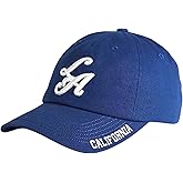 E BY ELIDAN LA California 3D Interlock Embroidered Dad Hat – “California” Brim, “Los Angeles” Back, Cotton Adjustable Cap
