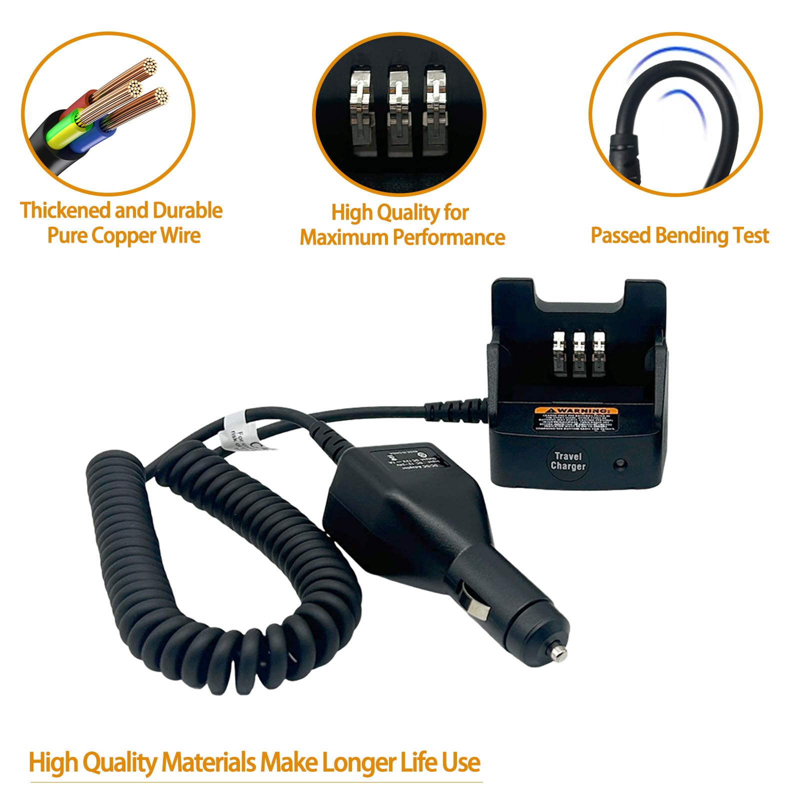 Condition photo showing New/Like New for pmln7089a pmln7089 rapid travel car charger for cp200 cp200d cp200xls pr400 ep450 dep450 dp1400 xir