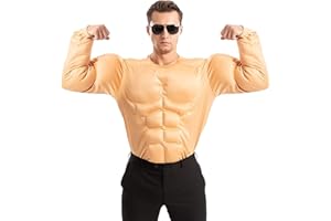 Spooktacular Creations Halloween Men's Muscle Suit, Muscle Shirt, Funny Adult Costumes, Body Builder Costume for Roleplay