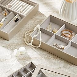 Vee Stackable Jewelry Trays Organizer with