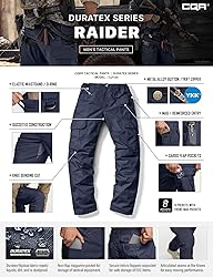 CQR Men's Tactical Pants, Water Resistant Ripstop