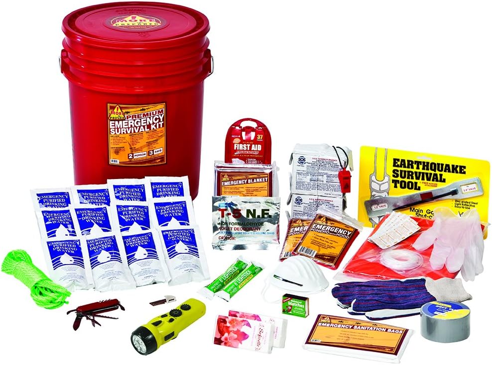 More Prepared 2 Person Premium Home Survival Kit
