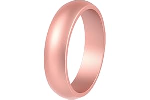 ThunderFit Silicone Wedding Bands for Women, Dome Unique Anniversary Rings 5.5mm Wide 2mm Thick - 1/2/3/4/5/6/7/8/12 Variety Multipack