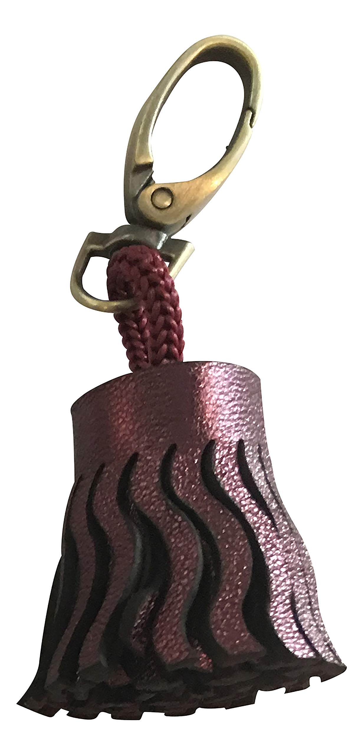 Clairefontaine 400068C - One Genuine Lambskin Leather Keyring - Dimensions: 4x2.5 cm - Cherry Red Colour Leatherised - Multi-Functional - Practical + Strong