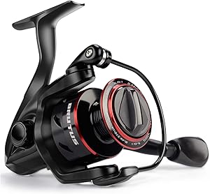 KastKing Brutus Spinning Reel, Freshwater Spinning Fishing Reels, Graphite Frame, CNC Aluminum Spool, 5.0:1 Gear Ratio, 4+1 Ball Bearings.