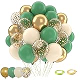 Patimate Sage Green Gold Balloons Set, 50 pcs 12
