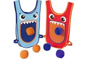 B. toys - Preschool Tag Game - Dodgeball Set - Toss, Catch & Tag Vests - 2 Vests & 6 Balls - 3 Years +