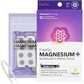 FreeGo Magnesium Blemish Microdarts Pimple Patch | Fast-Acting | Quick Calming | 99.9% Pure Magnesium | Madecassic Acid | Tea Tree | Eucalyptus Leaf | Hydrocolloid Spot Care Patch | Medium | 8 Patches