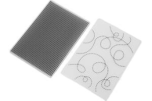 Plastic Embossing Folders, DIY Craft Embossed Design Template for Card Making, with Raised Texture for Scrapbooking Invitatio