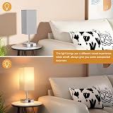 Aooshine Bedside Lamp Touch USB C/A Ports 3-Way Dimmable Grey Shade view 5