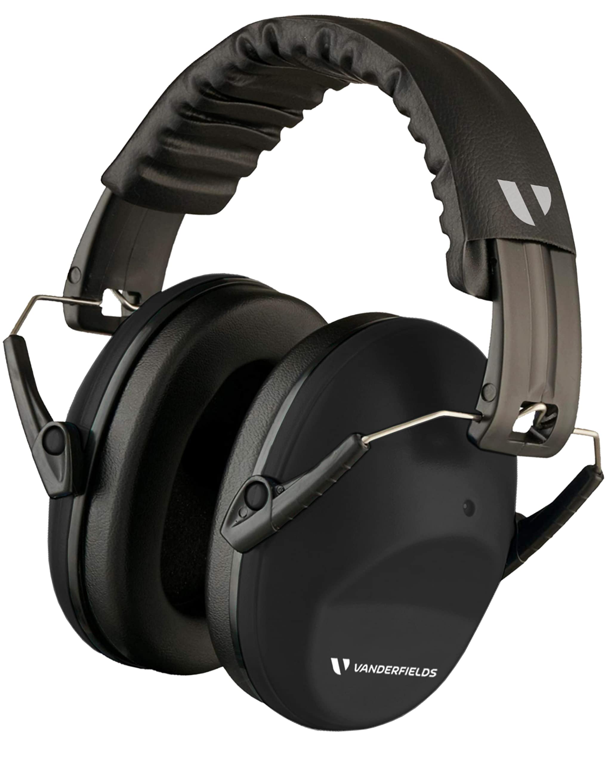 Vanderfields Premium Ear Defenders - Hearing Protection Earmuffs - Broad Spectrum Sound Reduction 33 dB at 2K Hz Noise Cancelling - Headset Noise Cancellation Adults and Teens - Black