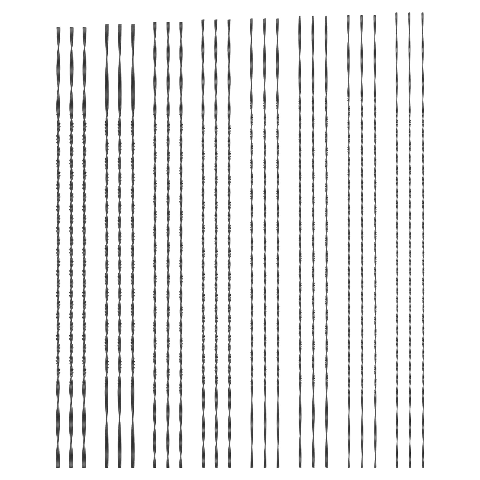 eMagTech 24PCS Scroll Saw Blades Set with Spiral Teeth for Metal Wood Plastic Sawing Wood Cutting Shaping Jewelry Making Metalworking Crafting 130mm (#1 - #8)