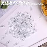 Fuyamp 100 Pcs Clear Mini Pegs 2.5cm Small Crafting Clips Photo Clips view 7