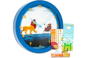 Classic Disney Lion King Wall Clock for Kids, Featuring Simba, 9.5 inch Digital Clock, Unisex