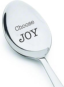 Choose joy Inspirational quotes Tea Spoon Holiday hostess gift kitchen decor coffee spoon perfect reminder gift to choose joy every day Christmas Spoon for Cocoa