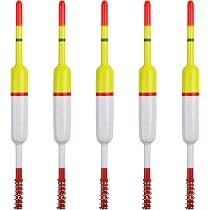 14-Piece Fishing Bobber Set - Hard Foam Snap Floats, Red & White, For Crappie, Panfish, Walleye, Spring Slip Bobbers