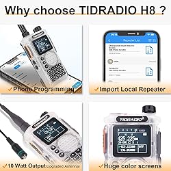 TIDRADIO TD-H8 10Watt Ham Handheld Radio, Bluetooth