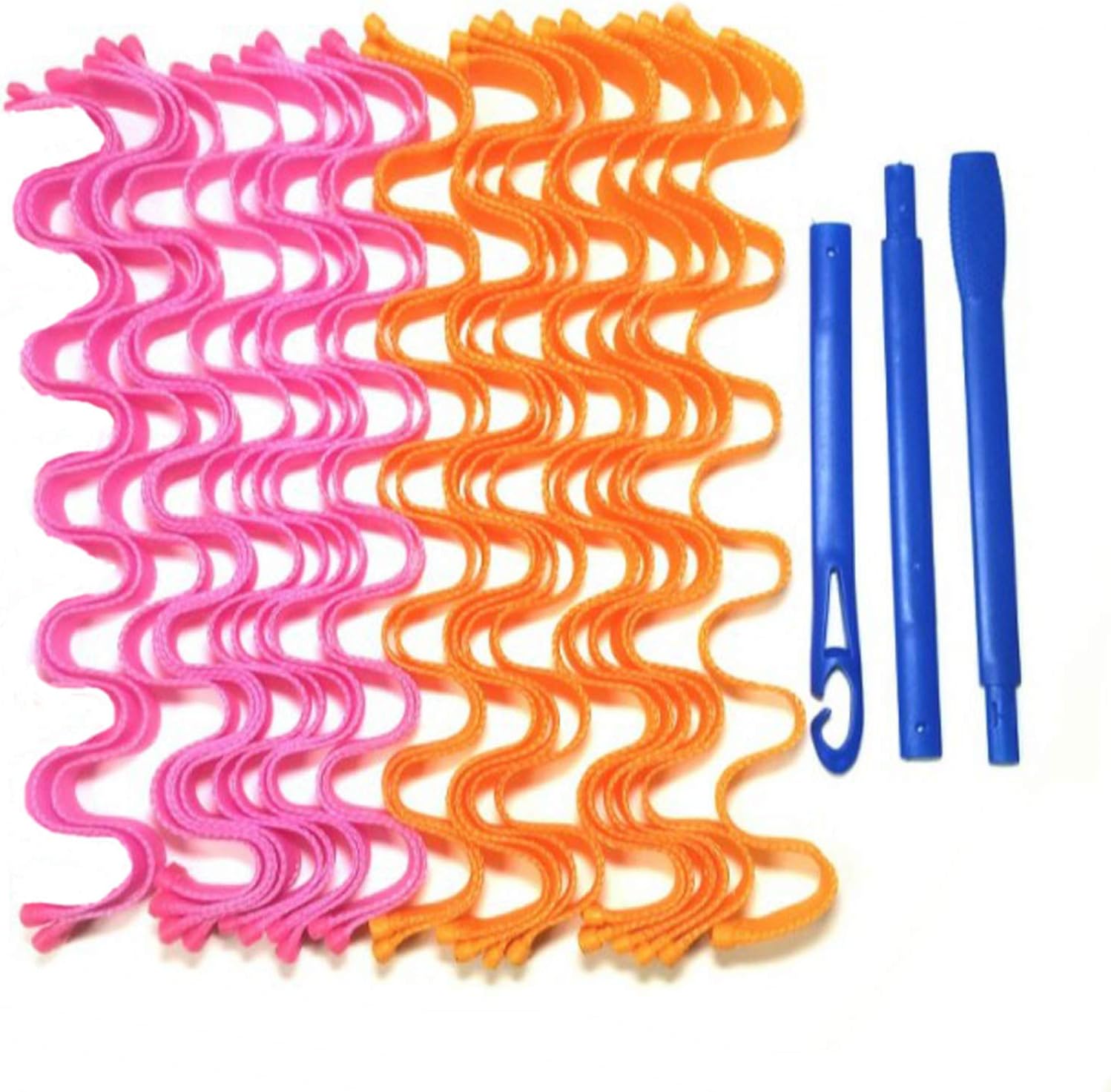 24 Pieces Hair Curlers Styling Kit，Wave Style ，Hair Rollers No Heat